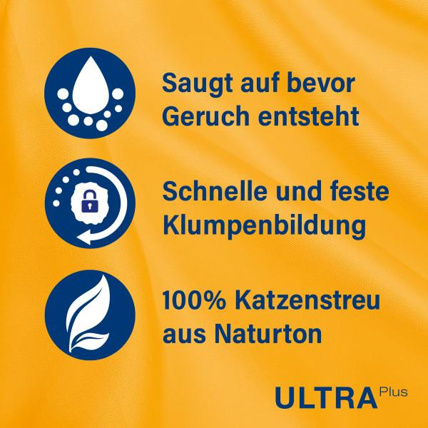 Produktbild Catsan Ultra Plus (Biologisch abbaubar, Neutralisierend, Klumpend, 10.30 kg)
