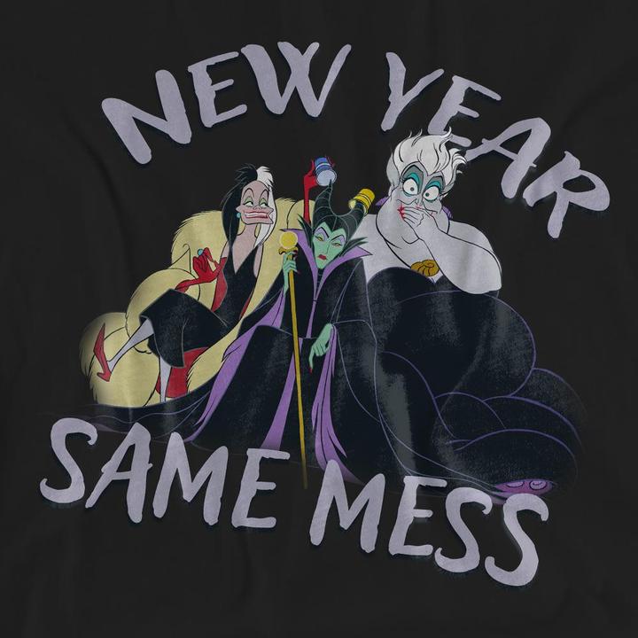 Actual product image Disney Villains Unisex Adult New Year, Same Mess T-Shirt (L)