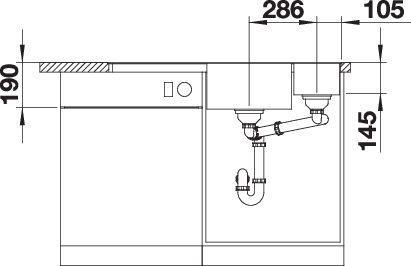 Actual product image Blanco Axia III 6 S-F (99 cm, 50 cm)