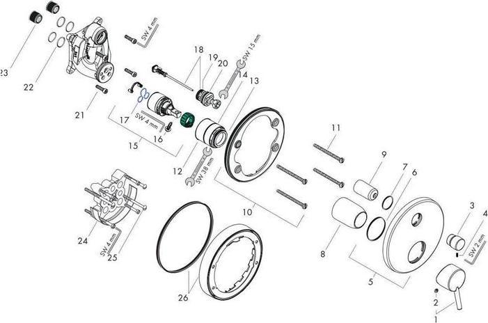 Actual product image hansgrohe Talis S chrome
