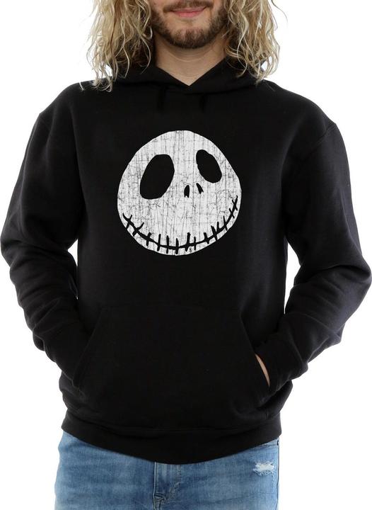 Actual product image Disney Mens Nightmare Before Christmas Jack Cracked Face Hoodie (L)