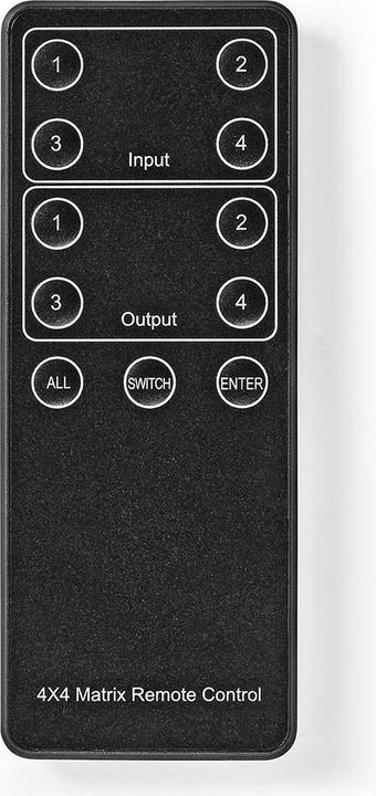 Actual product image Nedis HDMI ™ Matrix Switch | 4x 4-Port port(s) | DC Power / 1x RS232 / 4x HDMI™ Input | 4x HDMI™ A
