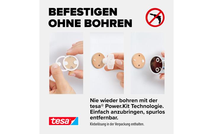 Produktbild tesa SPAA Duschstange inkl. Klebelösung ohne Bohren