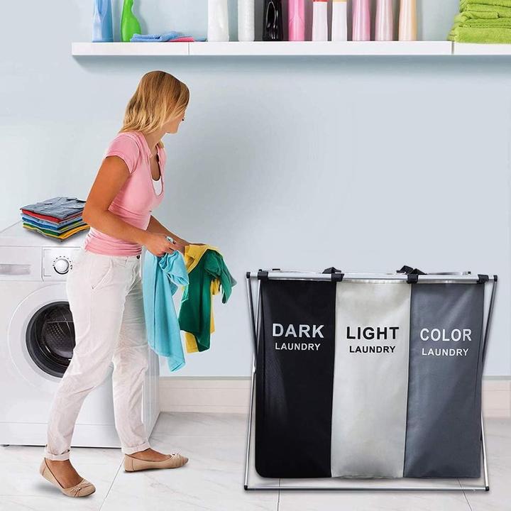 Produktbild König Design Wäschesammler Fächer Wäschebox Wäschetruhe Wäschetrenner Wäschesortierer Wäsche