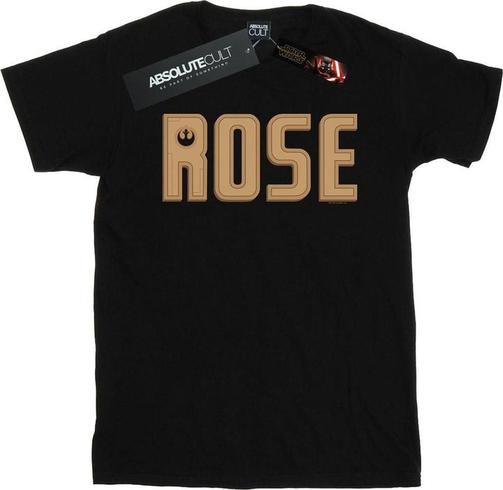 Actual product image Star Wars Mens The Rise Of Skywalker Rose Text Logo T-Shirt (XXL)