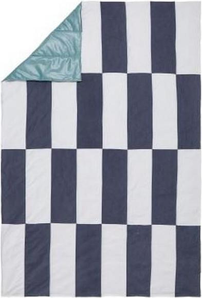 Actual product image Picknickdecke Tamina 180 x 120 cm - Blaugrau / Naturweiss