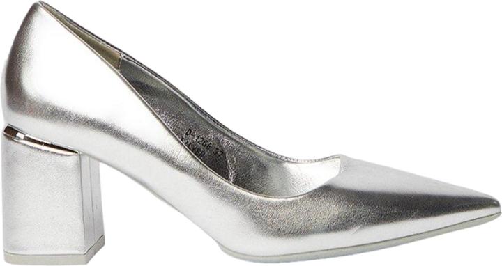Actual product image Dorothy Perkins Womens/Ladies Baden Metallic Detail Medium Block Heel Court Shoes (40)