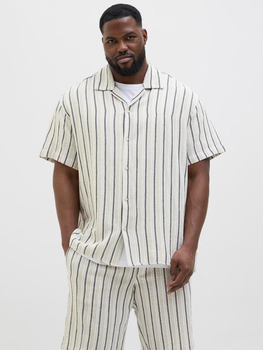 Produktbild Jack & Jones Jorcoba Stripe Resort Shirt Ss Sn Pls (8XL)
