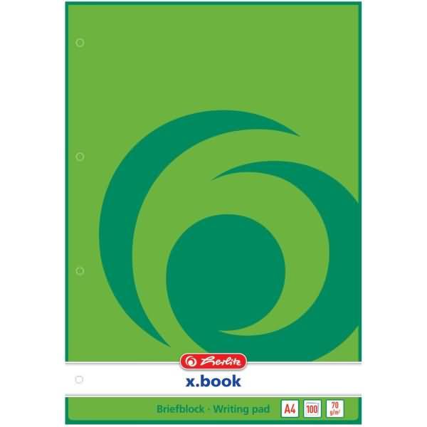 Image du produit Herlitz Bloc-notes x.book DIN A4 vierge (A4, Blanc, Non contraignant)