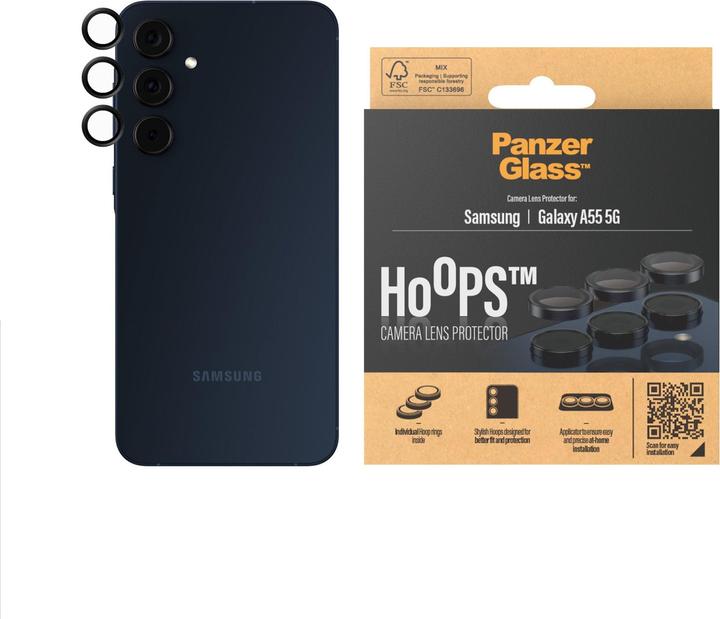 Immagine prodotto PanzerGlass Hoops Camera Lens Protector (1 Pezzo/i, Samsung Galaxy A55)