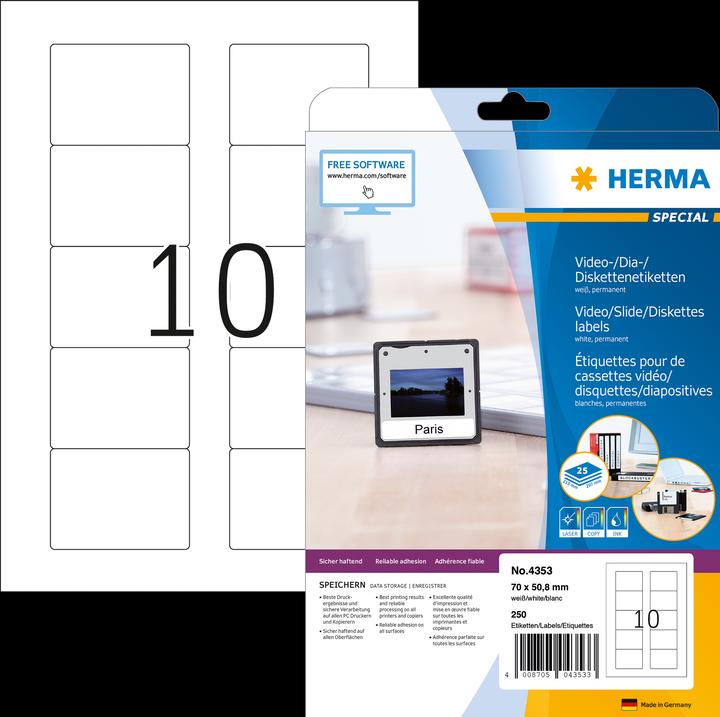 Image du produit HERMA Disquettes ZIP Étiquettes A4
