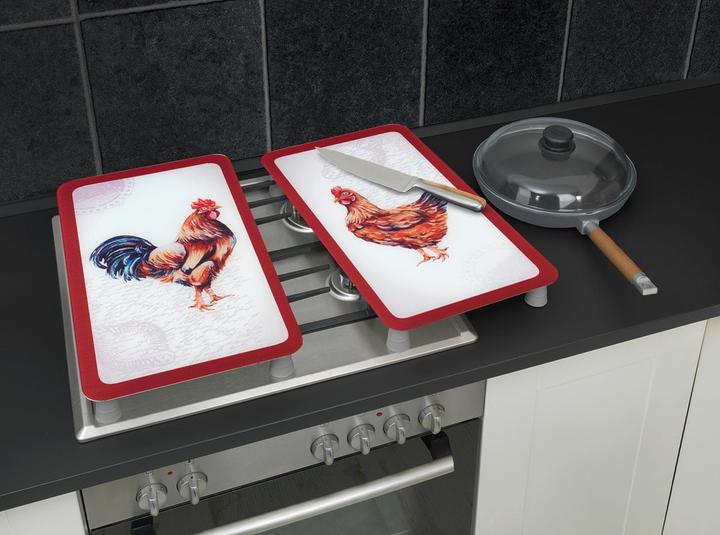 Produktbild Wenko Glasabdeckplatte Universal Mod. Farm, 2er Set für alle Herdarten