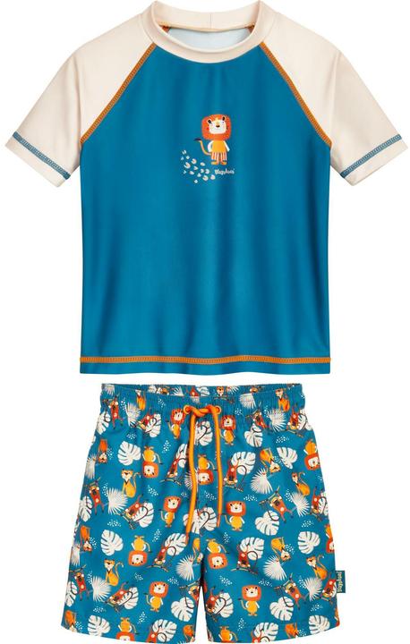 Playshoes UV-Badebekleidungsset Dschungel Petrol Gr. 110/116 (110)