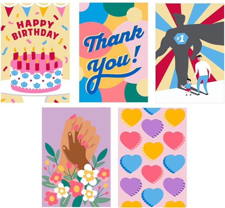 Actual product image Kikkerland Paint By Numbers Cards
