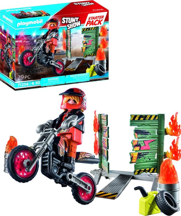 Immagine prodotto Playmobil Moto con muro di fuoco (71256, Playmobil Stunt Show)