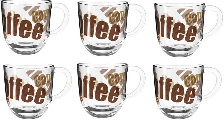 Actual product image Leonardo Napoli Coffee Cup with Text 280 ml, Transparent (280 ml, 6 x)
