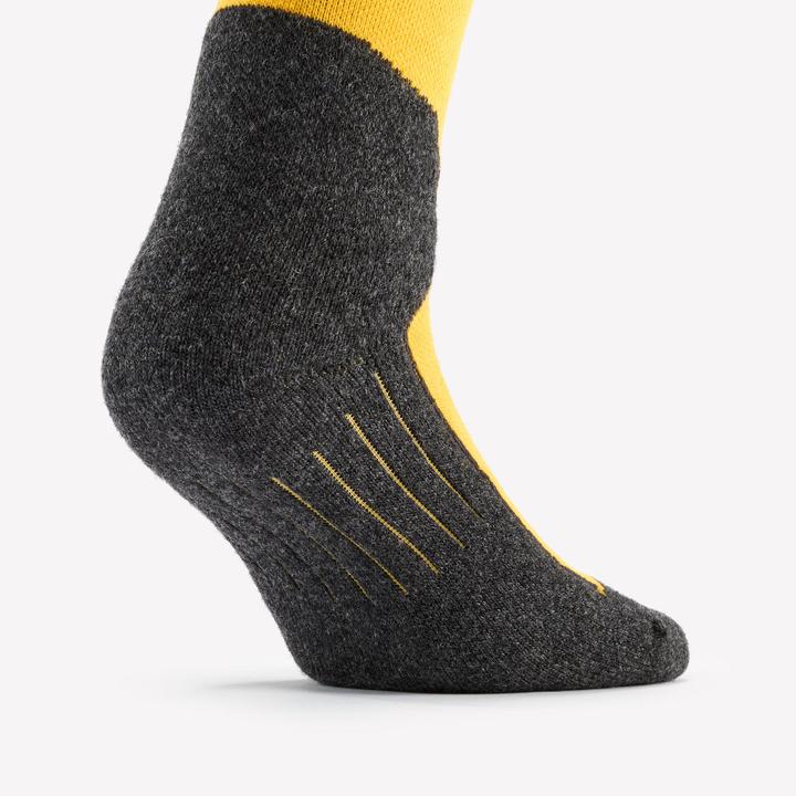 Actual product image Wedze Ski socks snowboard socks adults - 100 yellow/black (35, 38)