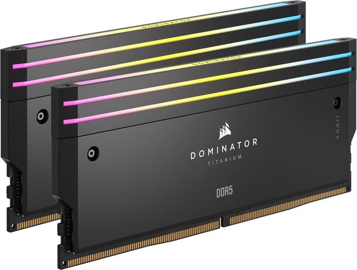 Produktbild Corsair DDR5, 7000MT/s 96GB 2x48GB DIMM, Unbuffered, 40-52-52-114, Std PMIC, XMP 3.0, DOMINATOR TITANIUM Bla (2 x 48GB, 0.00 MHz, DDR5-RAM, DIMM)