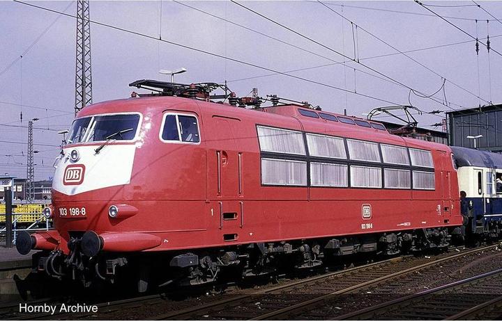 Hornby Locomotiva elettrica DB 103 140 Einholmpanto orient red Ep. IV DC (Traccia IV)