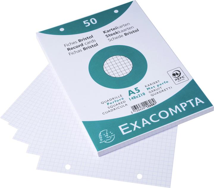 Actual product image Exacompta Index cards (A5, 205 g/m², 50 x)