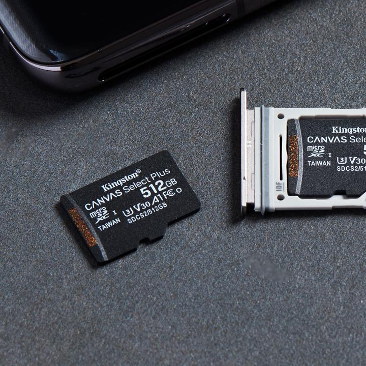 Immagine prodotto Kingston Canvas Select Plus (512 GB, microSDXC, U3, UHS-I)