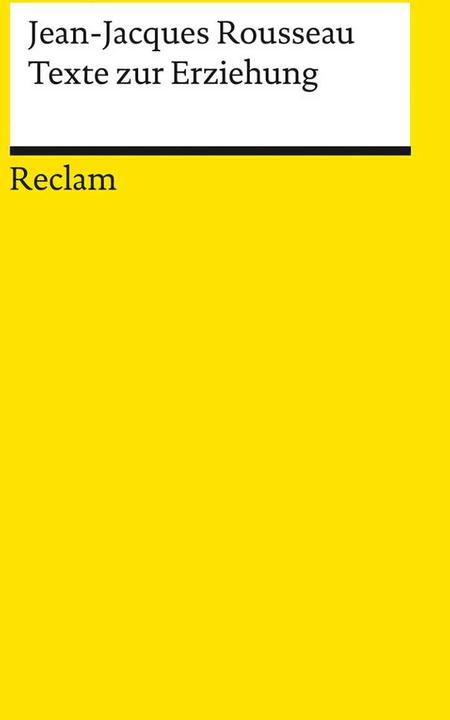 Produktbild Texte zur Erziehung (Deutsch, Tim Zumhof, Jean-Jacques Rousseau, 2022)