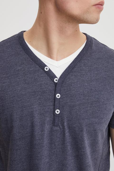 Image du produit Solid Dorian T-shirt À Manches Courtes Pour Homme Avec Col Grandad (S)