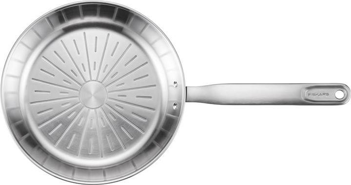 Immagine prodotto Fiskars Tutto acciaio puro (24 cm, Padella per friggere, Acciaio inossidabile)