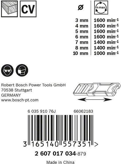 Produktbild Bosch Professional Zubehör PRO Wood Holzspiralbohrer-Set. 7-tlg. (8 mm, 10 mm, 4 mm, 3 mm, 5 mm, 6 mm, 7 mm)