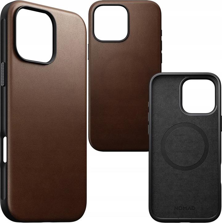 Actual product image Nomad Modern Leather Case iPhone 16 Pro Brown (Apple iPhone 16 Pro)