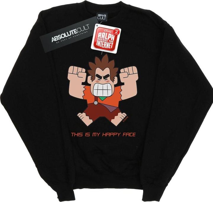 Actual product image Disney Womens/Ladies Wreck It Ralph Happy Face Sweatshirt (XXL)