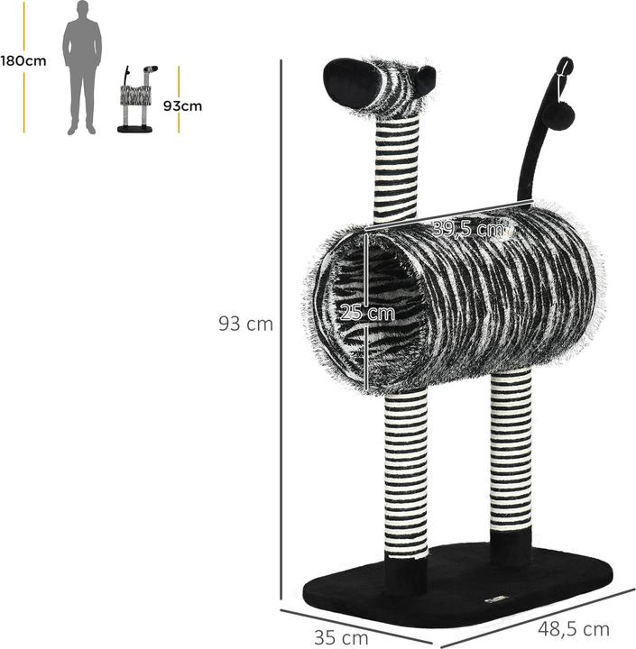 Actual product image Jamb Scratching post (93 cm, Black+White)