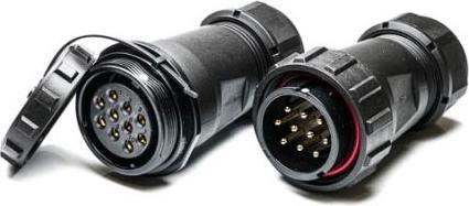 Produktbild Rs Pro Rundsteckverbinder Stecker, Buchse 10-polig / 25.0A Kabelmontage, Lötanschluss IP68