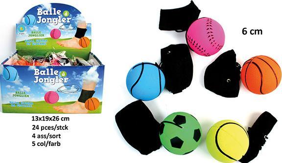 Produktbild Magni Ball mit Schnur 6cm 4fach sortiert