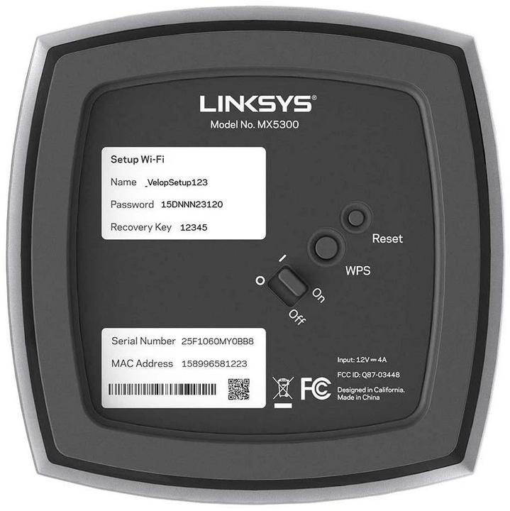 Image du produit Linksys Velop WiFi 6 AX5300 Mesh-WLAN Tri-Band-System 1er-Pack (MX5300)