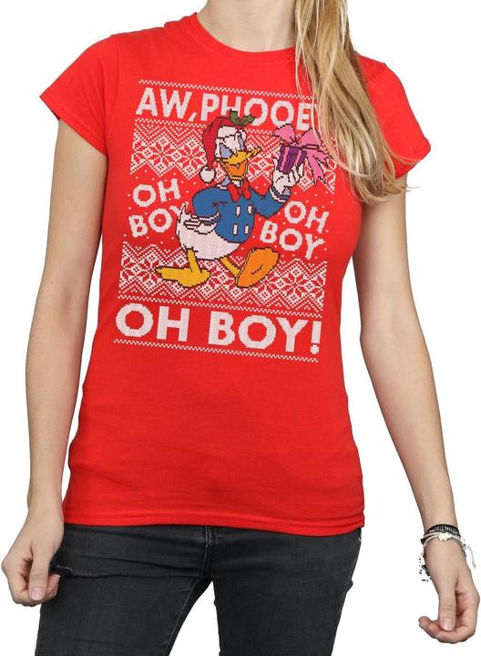Immagine prodotto Disney Donald Duck Christmas Fair Isle Maglietta Donna (XXL)