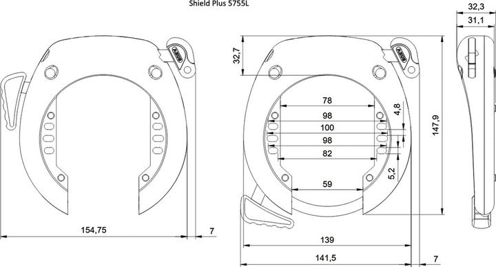 Image du produit Abus Shield XPlus 5755L NR