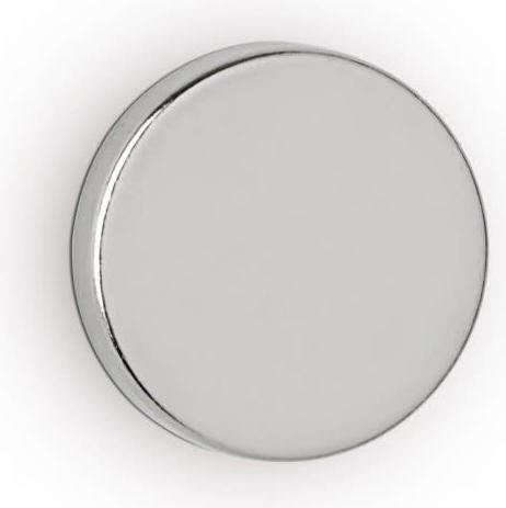 Produktbild Maul Neodym-Scheibenmagnet, 15 mm, Haftkraft: 3,2 kg, silber (10 x)