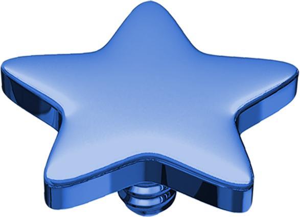 Immagine prodotto Star Piercing Stella dermica blu scuro con rivestimento in titanio (Acciaio chirurgico 316L, senza ottone)