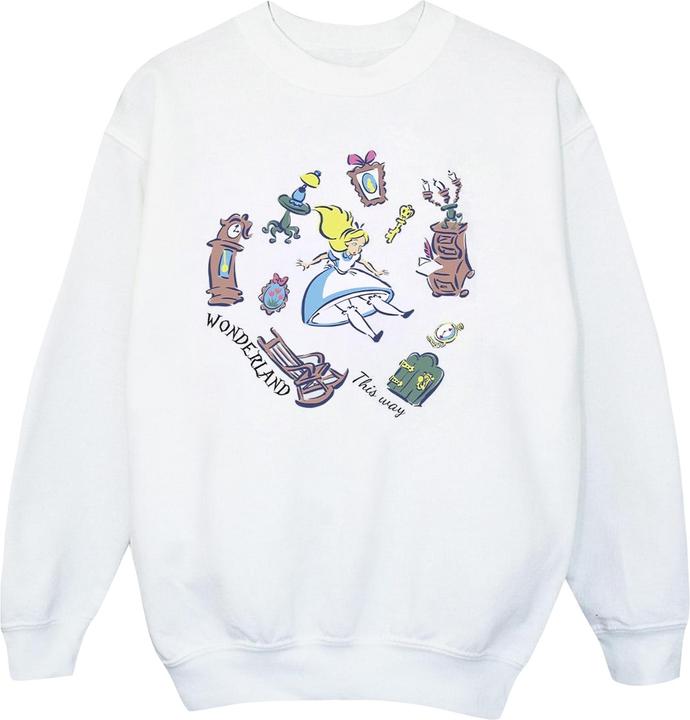 Actual product image Disney Girls Alice In Wonderland Falling Sweatshirt (116)