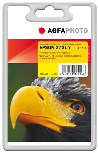 Actual product image AGFAPHOTO Ink Yellow 27 XL, T2714 (Y)