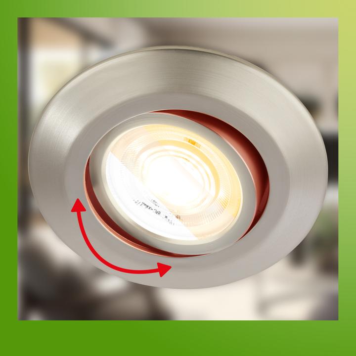 Actual product image Briloner Sustainable ultra-flat LED recessed lights set of 3 (520 lm)