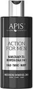 Produktbild Apis Natural Cosmetics Apis - Action For Men 3in1 moisturizing face and hair wash gel 300ml (300 ml)