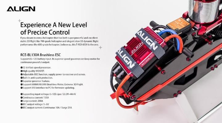 Produktbild Align T-Rex 650X Dominator Flybarless Elektro Hubschrauber 12S Combo