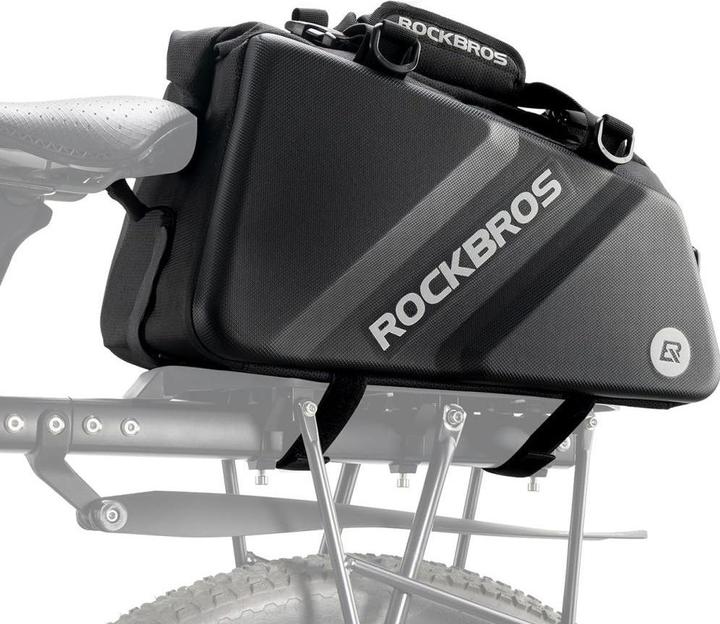 Actual product image Rockbros 30140090001 bicycle bag for trunk 11.6l - black (11.60 l, Luggage carrier bag)
