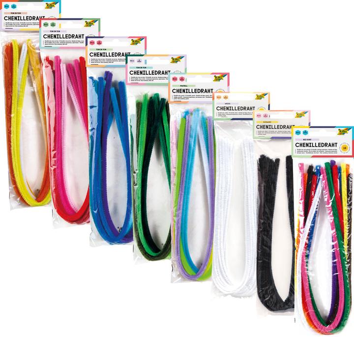 Produktbild Folia Chenilledraht Ton in Ton Mix blau (0.50 m)