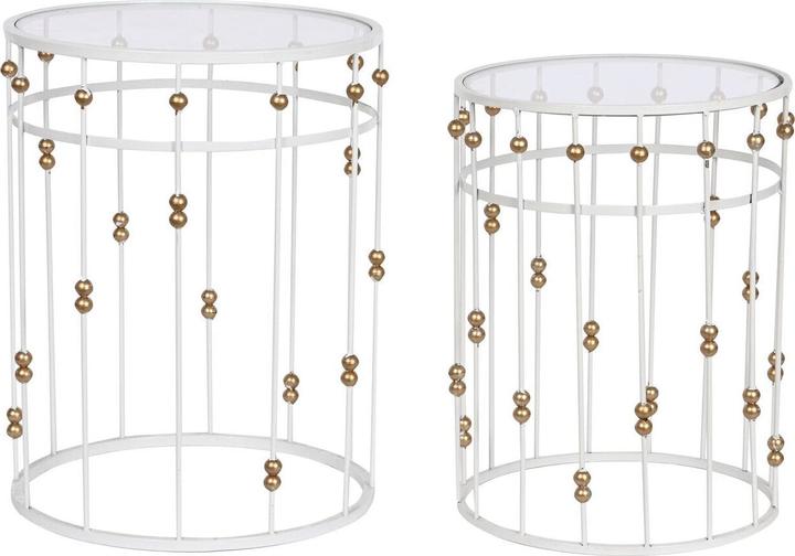 Immagine prodotto Esprit Set of 2 tables Home White Golden 42 x 42 x 55 cm (42 x 42 x 55 cm)