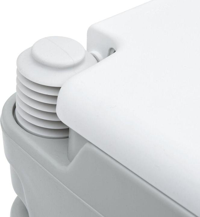Produktbild VidaXL Tragbare Toilette in Grau und Weiss aus Kunststoff, 10 L