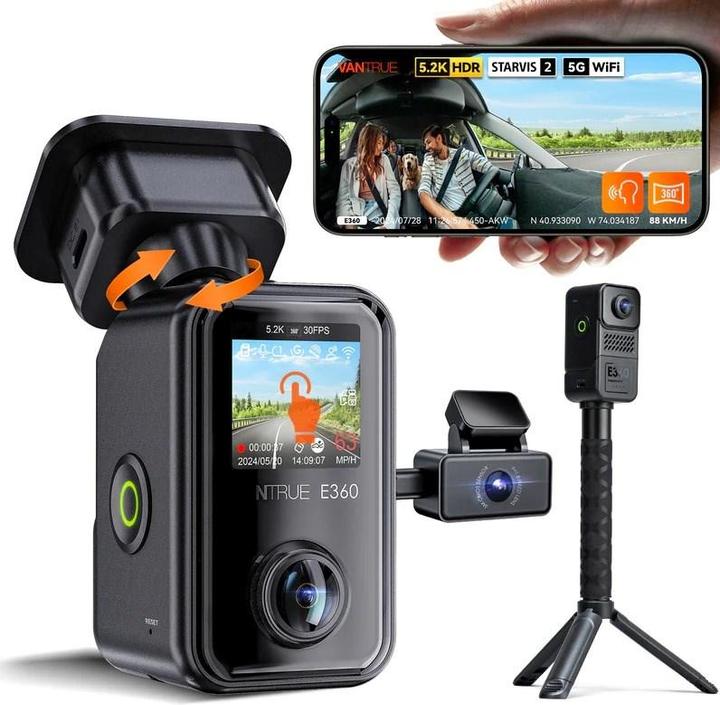 Actual product image Vantrue E360 ACE LTE 3CH (Wi-Fi, Built-in microphone, GPS receiver, Accelerometer, Built-in display, Full HD)