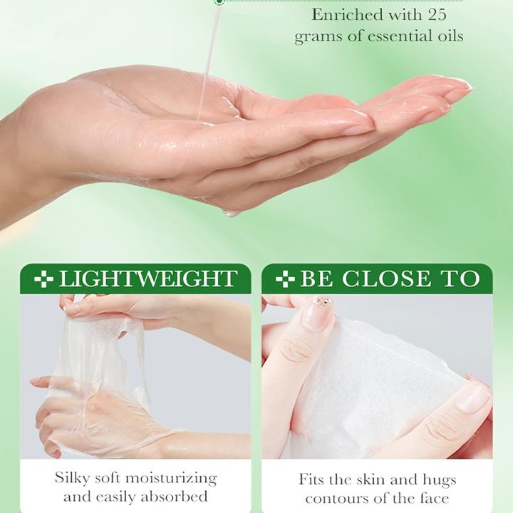 Produktbild PhoneLook 8er Pack Aloe Vera Tuchmasken feuchtigkeitsspendend und straffend mit Hyaluronsäure alkoholfrei (25 ml)